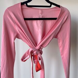 FREE PEOPLE Movement- ballerina tie wrap yoga top M